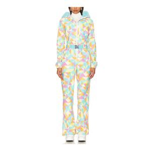 Show Me Your Mumu 'Snow Bunny' Blue Faux Fur Hood Ski Suit Size L